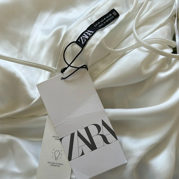 NWT ZARA Satin Camisole Dress with chain strap detail - Picture 11 of 11